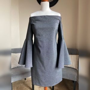 Vince Camuto glittery mod style cocktail dress